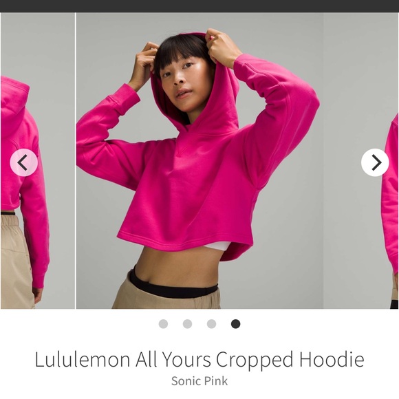 NEW with tags Lululemon All Yours Cropped Hoodie Sonic Pink - Picture 10 of 10